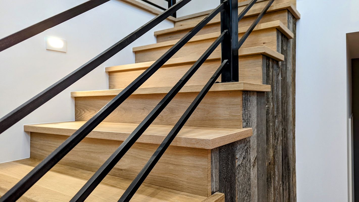 Custom hardwood staircase